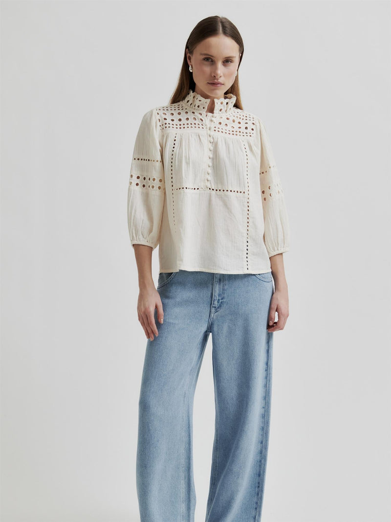 Brunie Blouse, Ecru