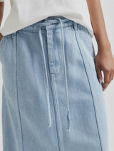 Irvin Denim Skirt, Light Blue Denim