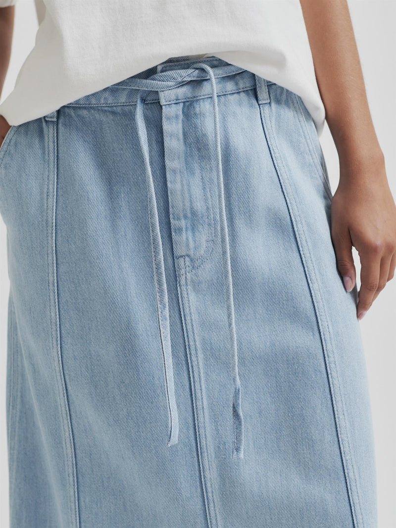 Irvin Denim Skirt, Light Blue Denim