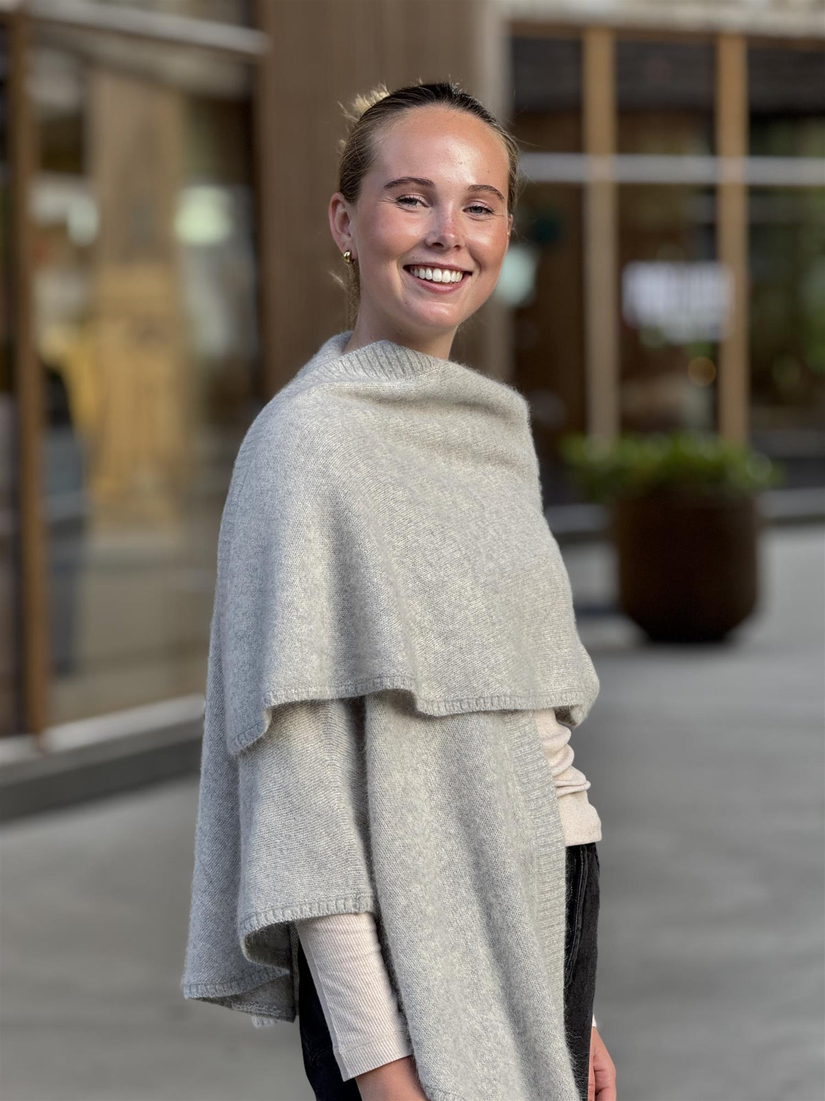 SANNE sjal, Grey Melange
