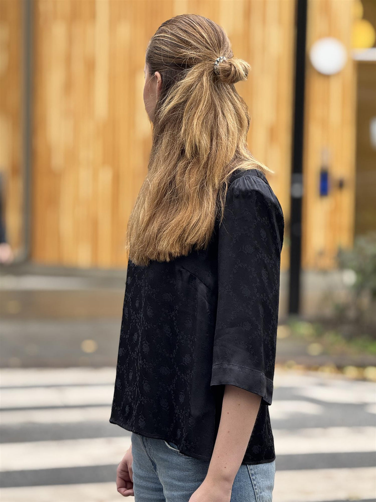 Jacquard Top, Black