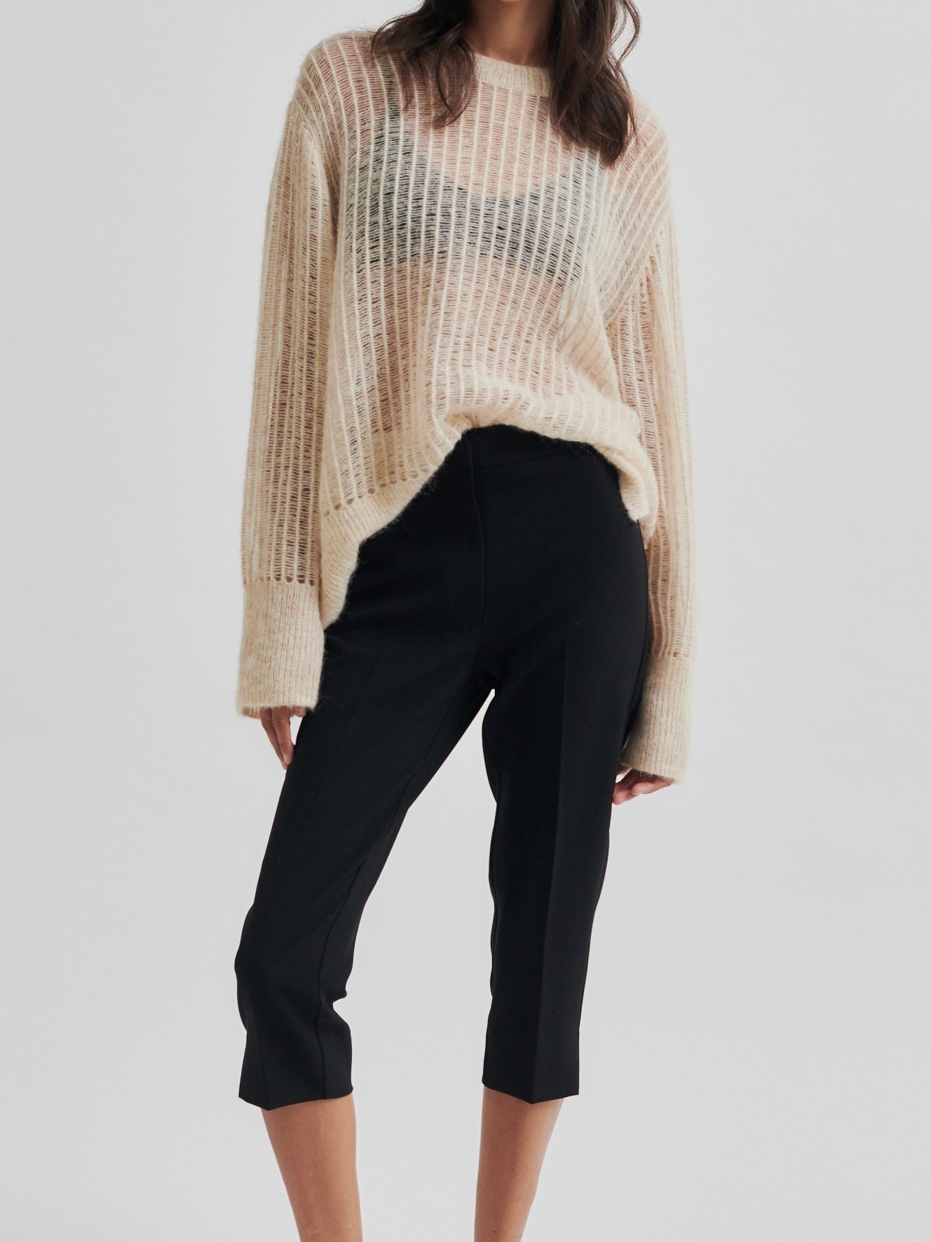 Capris Trousers, Black