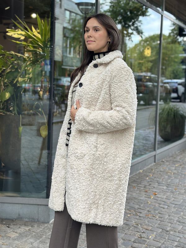 Fake Fur Jacket, Beige