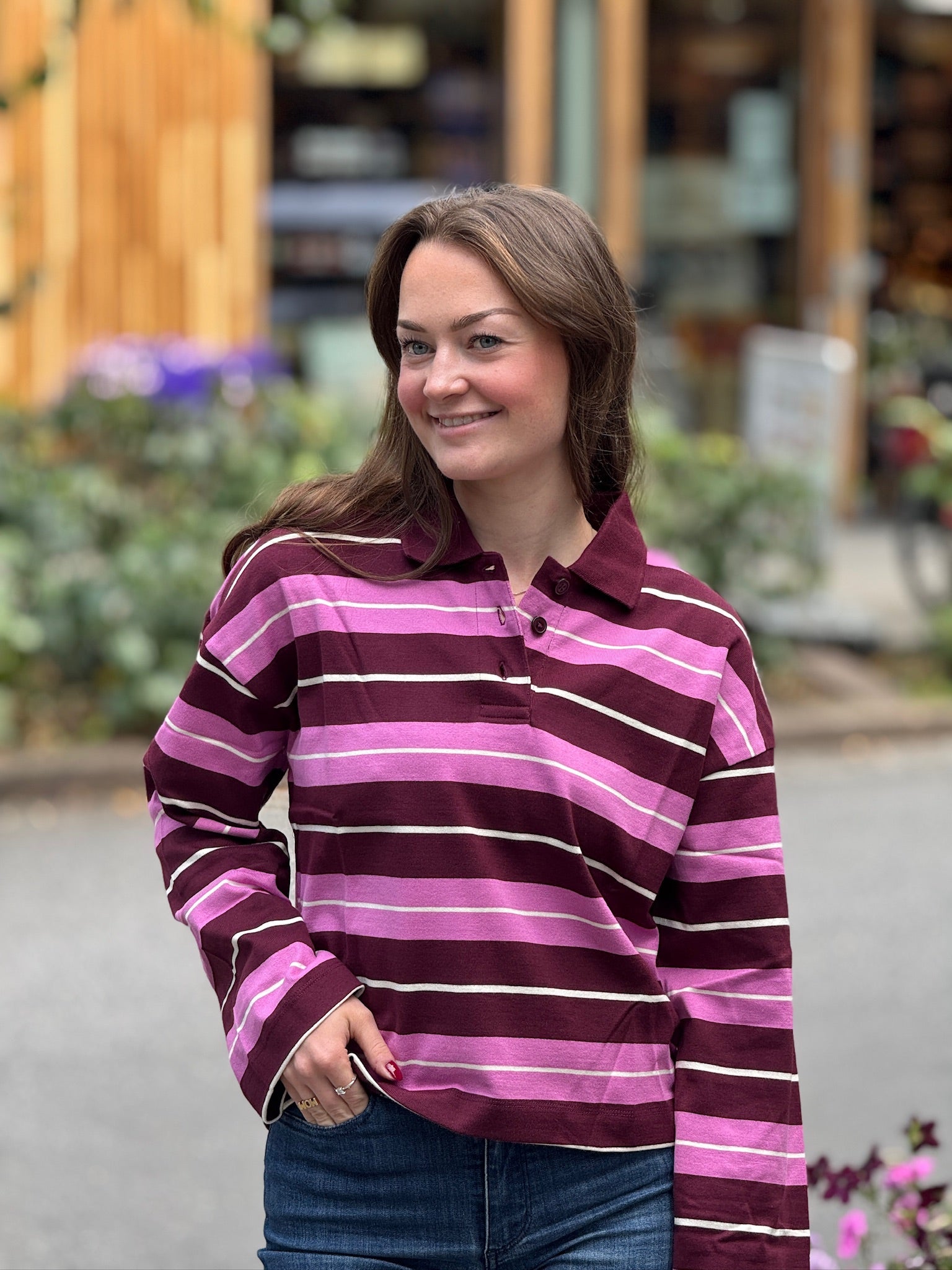 Alise Pullover, Burgunder