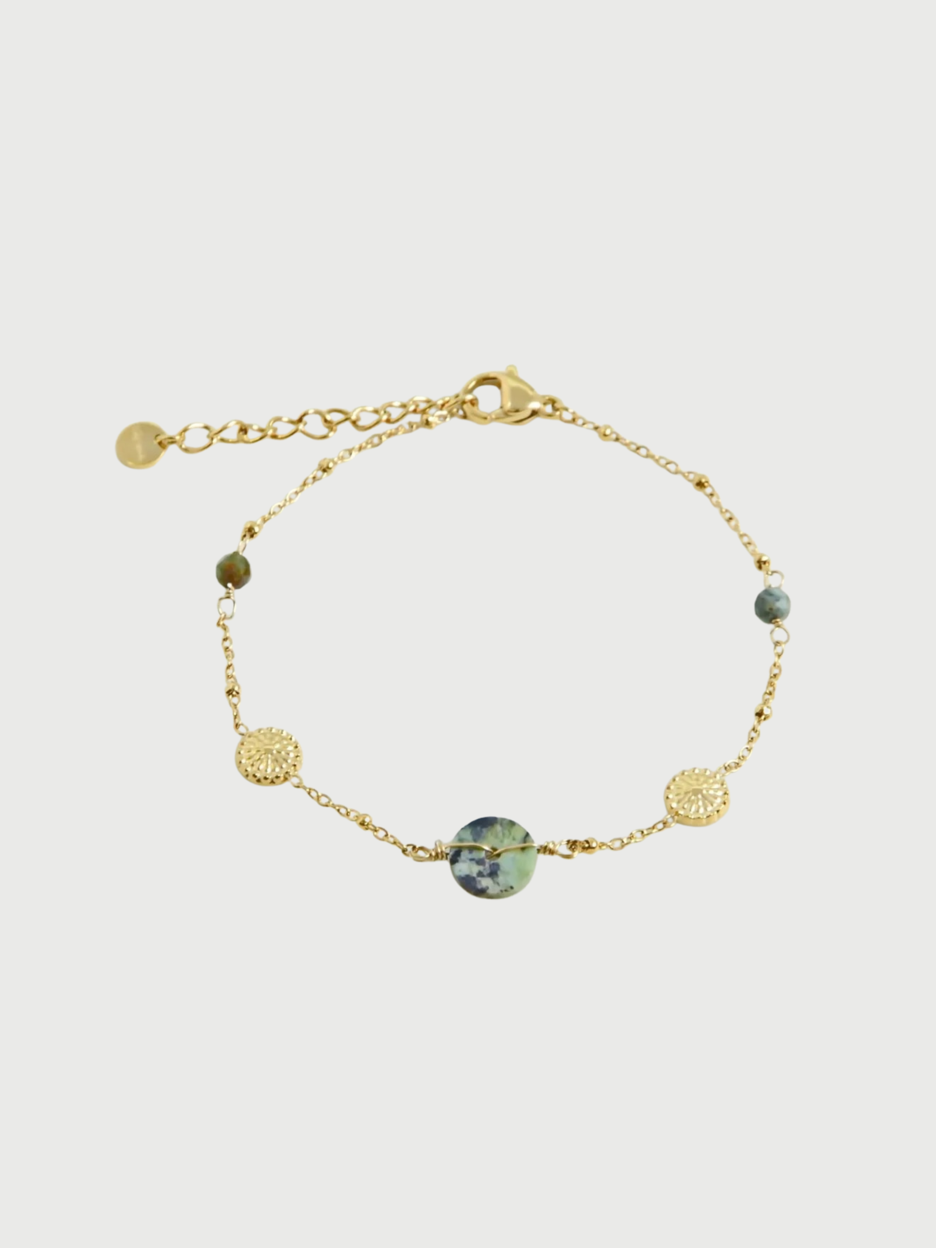 Bracelet, Natural stones, Green