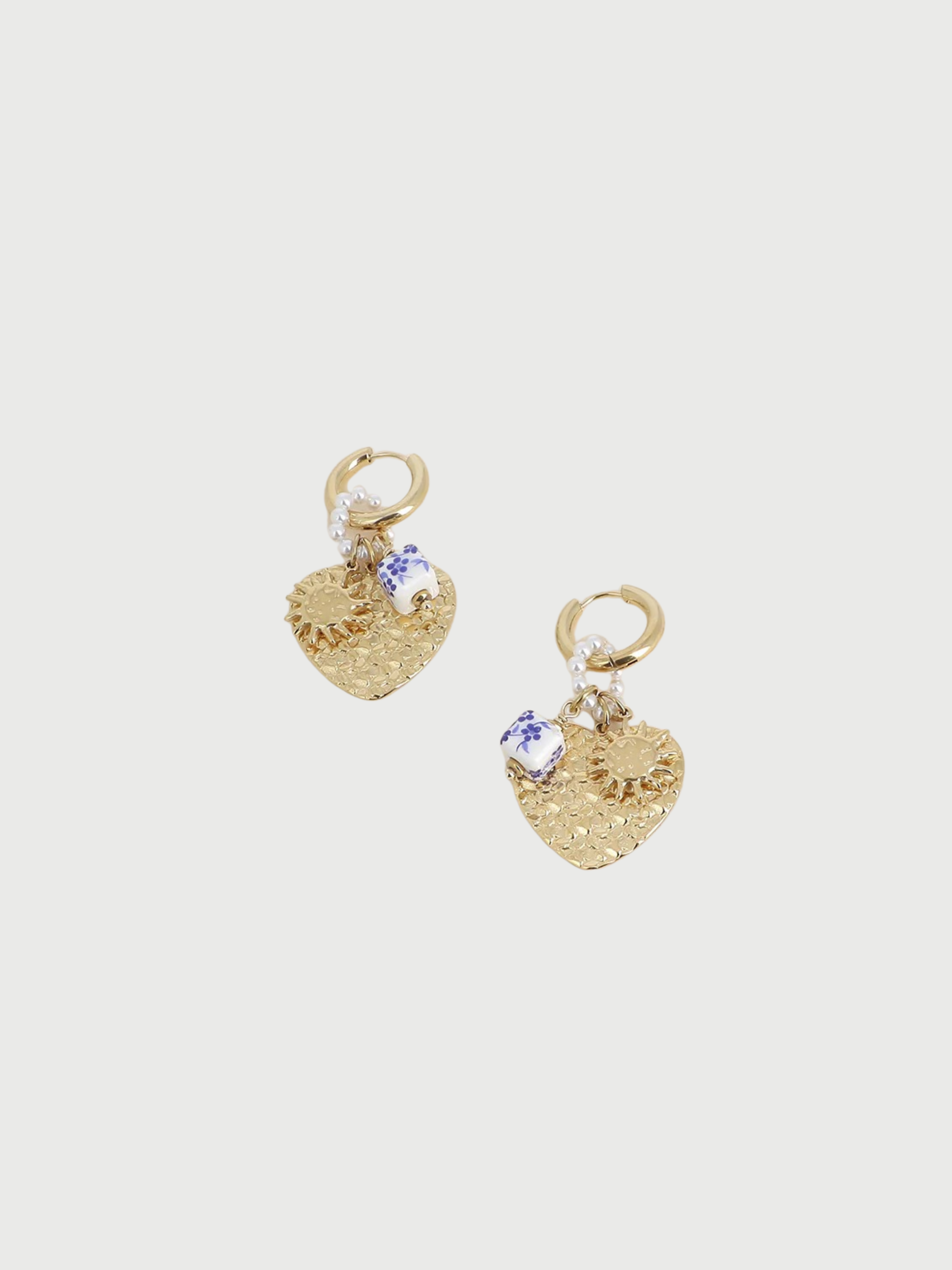 Hoops, hammered heart