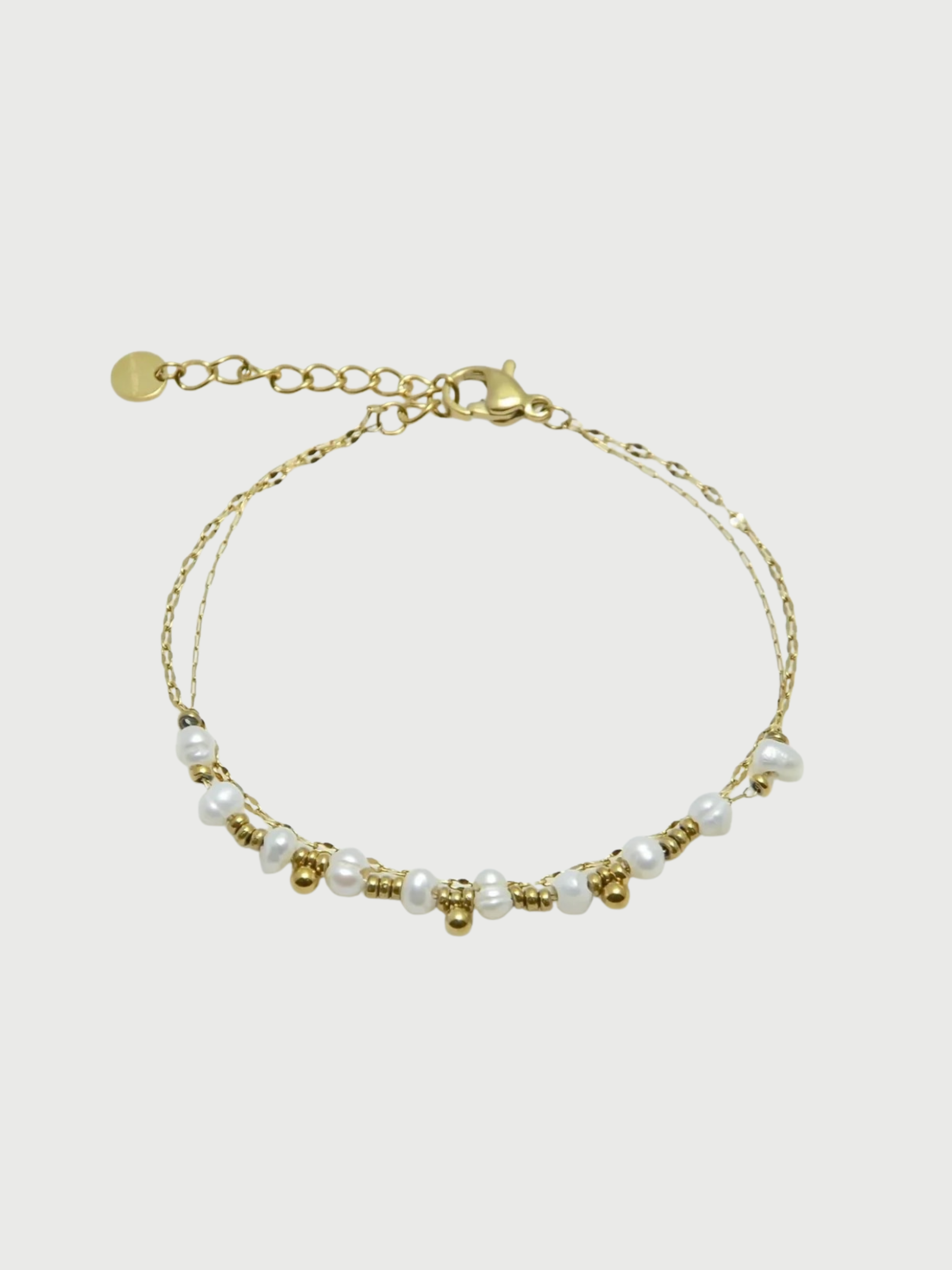 Bracelet, 2-row with Cultured pearls