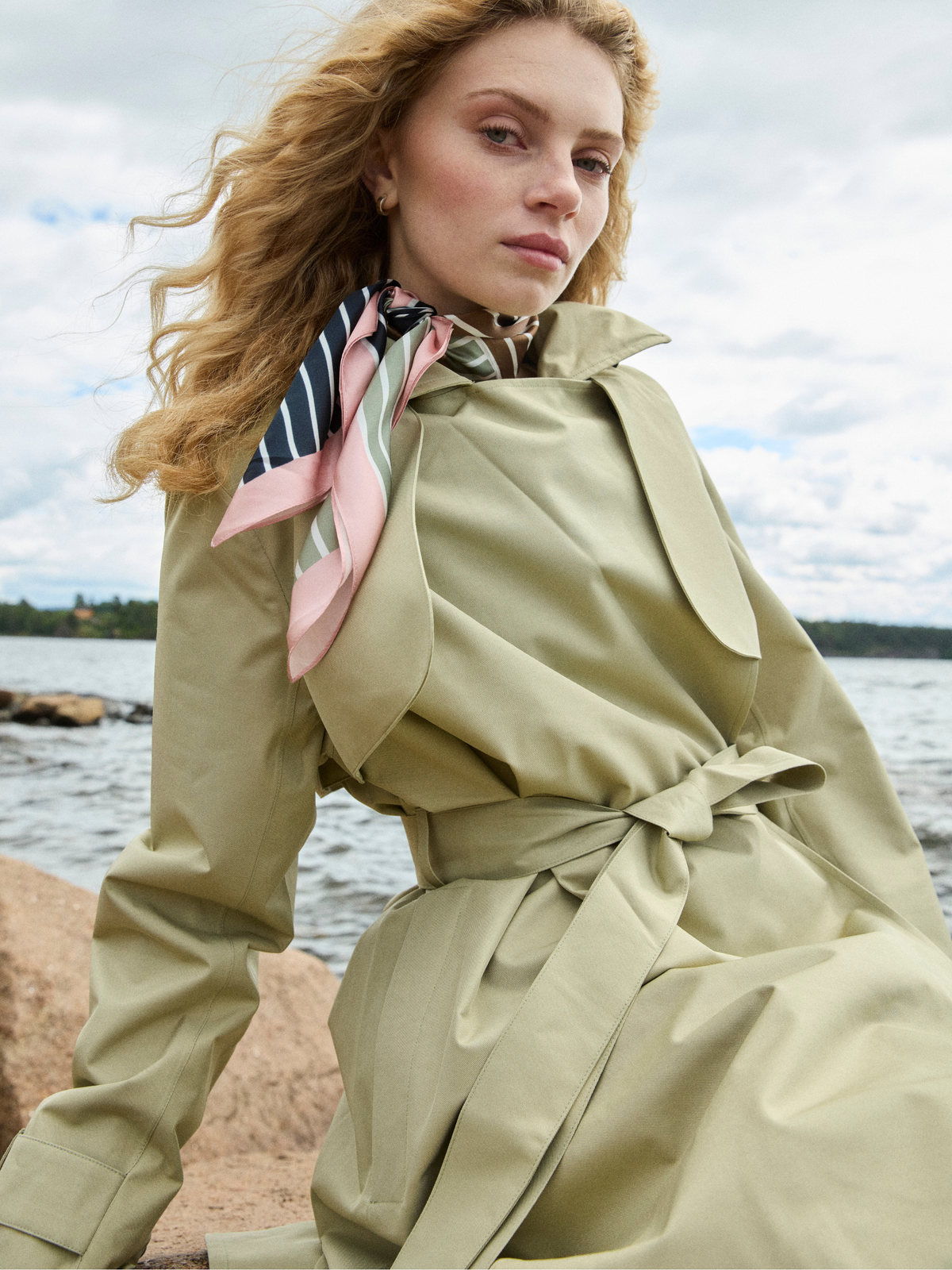 Regndråpe Trench Coat