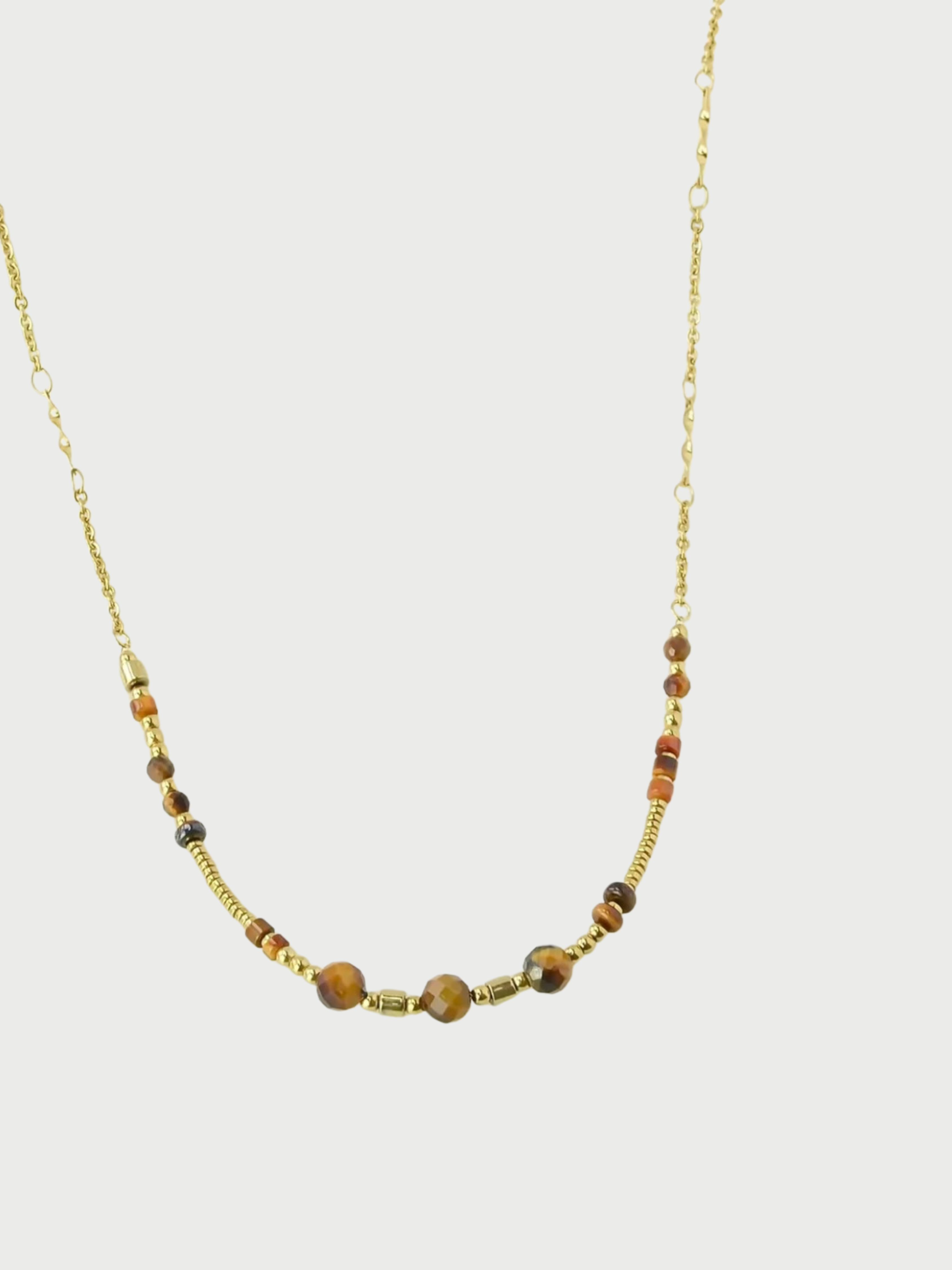 Necklace, Natural stones, Maroon