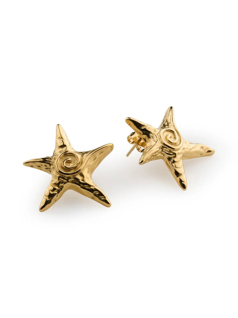 Orla - Starfish Stud Earrings Stainless Steel - Gold