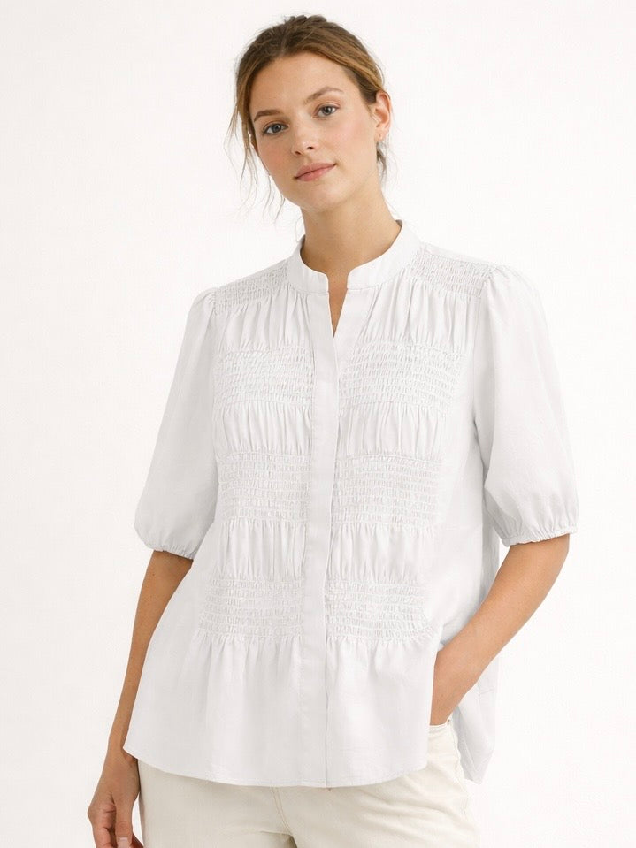 LR-ISLA SOLID 137 shirt, White