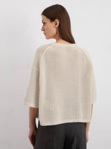 Pullover, short sleeve, round-neck