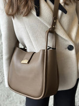 Liane, medium crossbody, Taupe