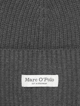 Beanie, knitted, fold-up, structured, Grey Melange