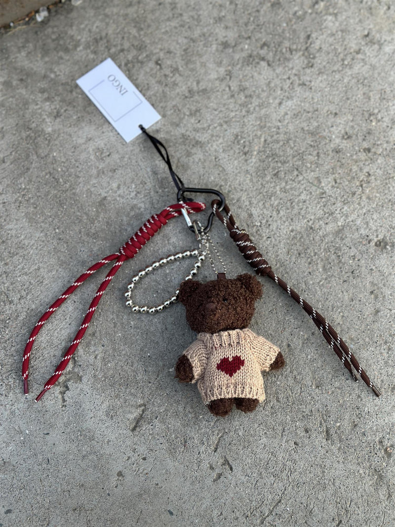 Bag Charm, Teddy Brown Sweater