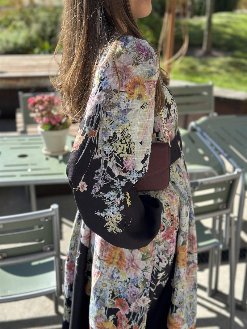 Flower Dress w/Mixed Buttons