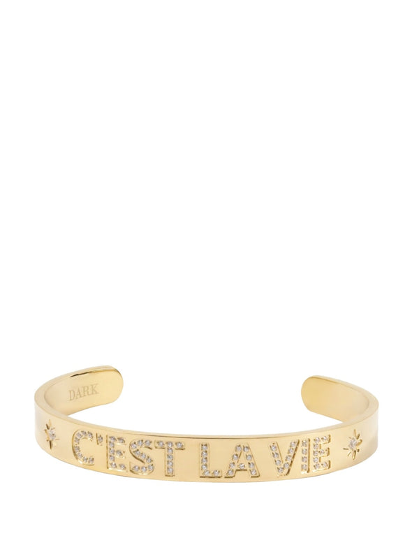 "C'est La Vie" Crystal Cuff, Gold