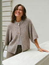 Benuta Fluffy Knit Cardigan, Beige