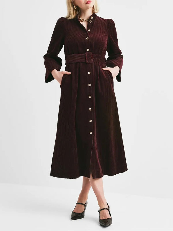 Corduroy Belt Dress