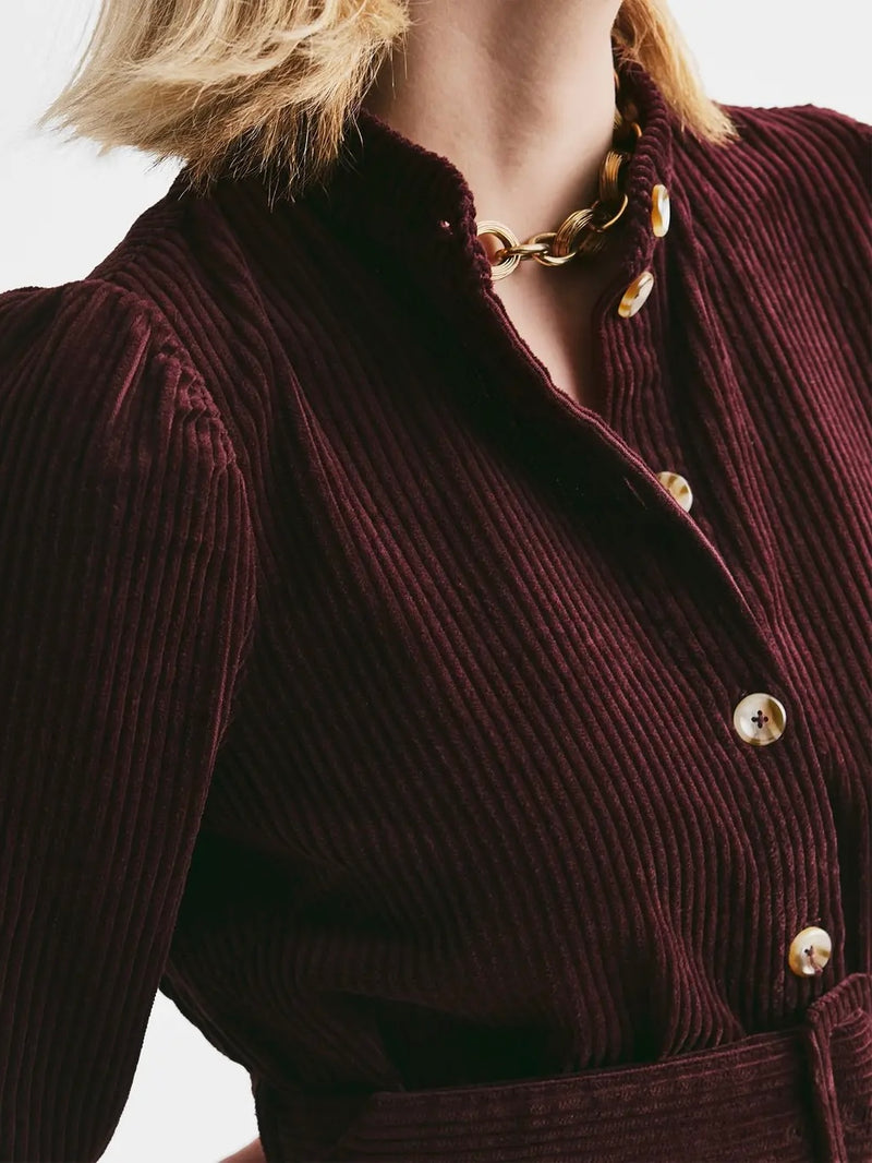 Corduroy Belt Dress