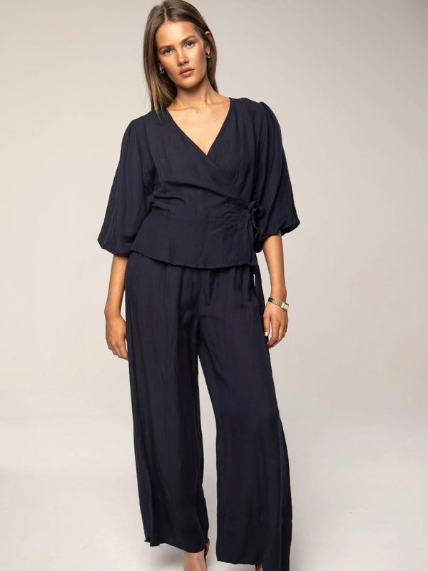 Elida Pant, Sailing Blue Linen