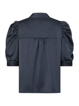 Roella Heavy Sateen Blouse, Midnight Blue