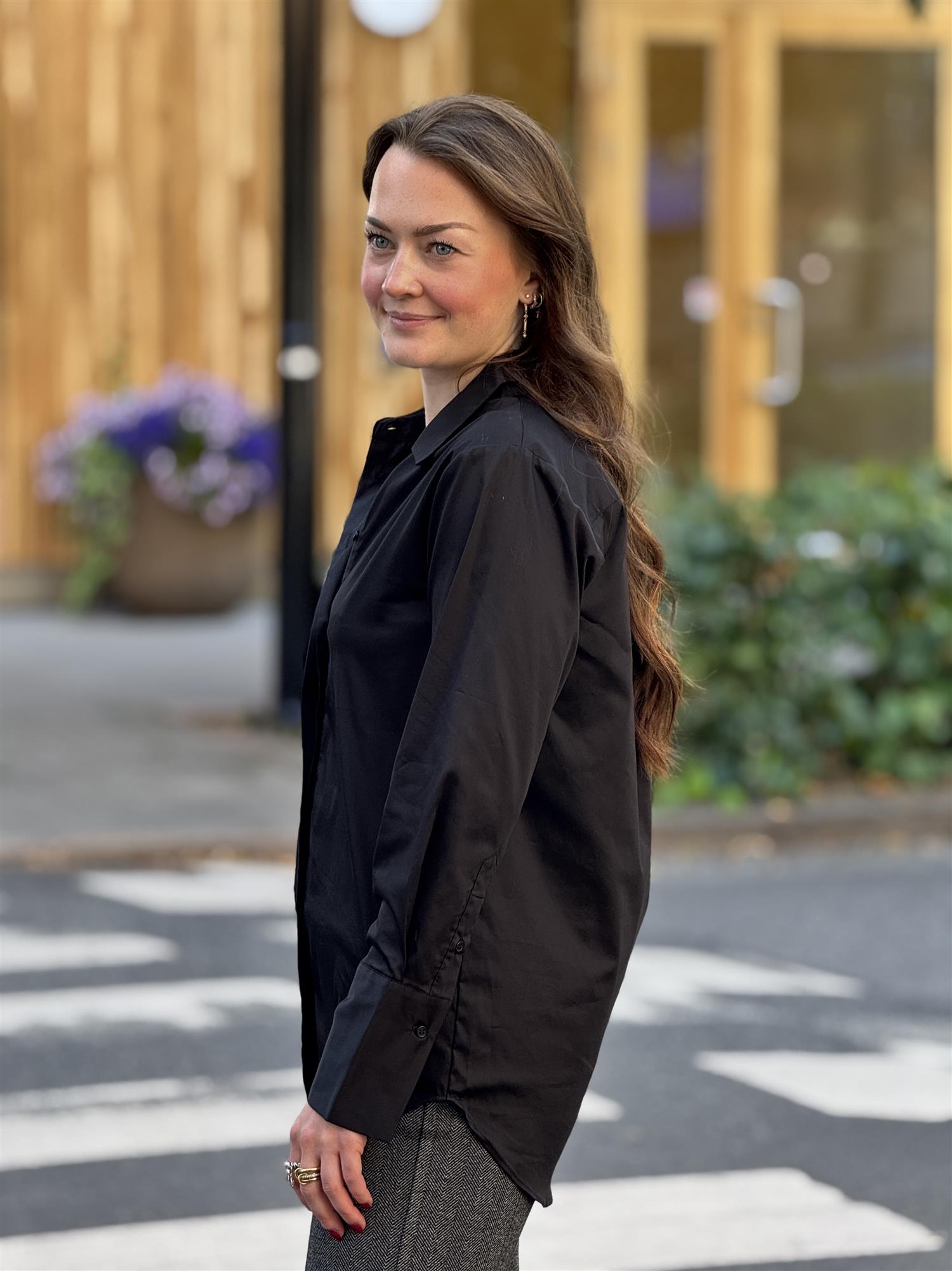 Bettina Classic Shirt, Black