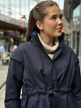 Monsun Coat, Navy pinstripe