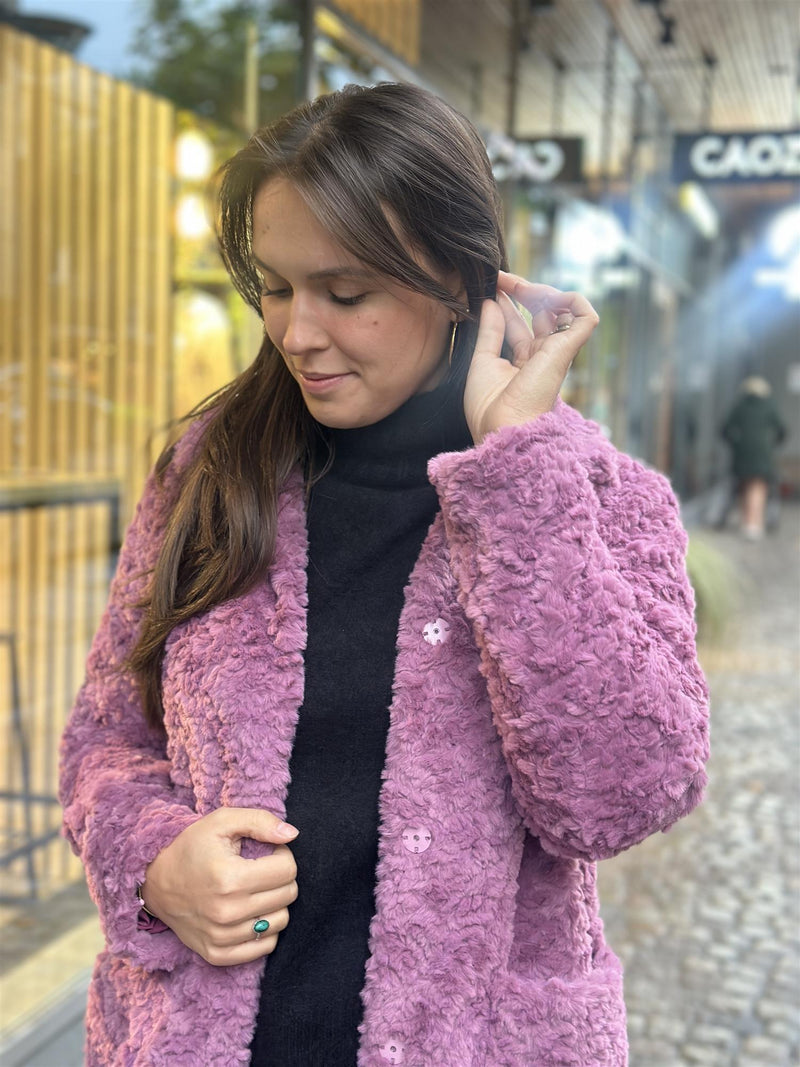 Fake Fur Coat, Rosa