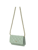 Leather Quilted Mini Bag, Milieu Green