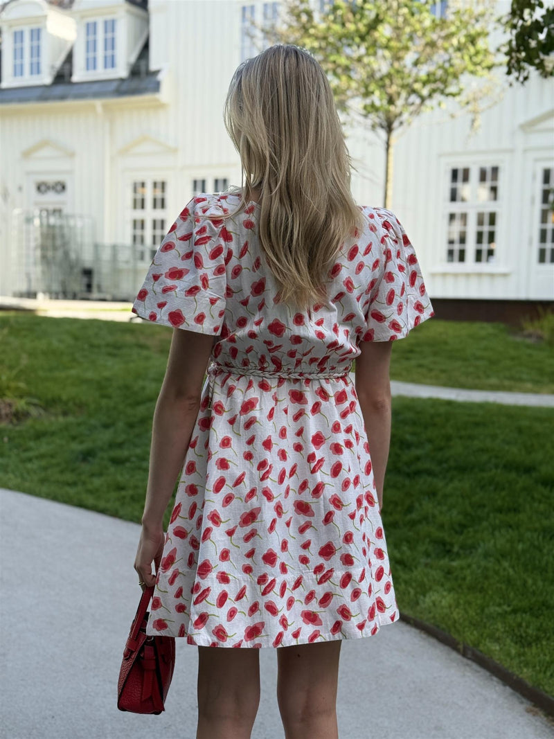 Linen Flared Dress, Romance Petal