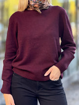 Preet pullover, Burgunder