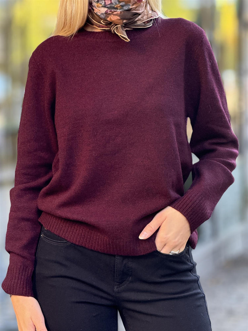 Preet pullover, Burgunder