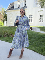 Linen Shirt Dress, Flora