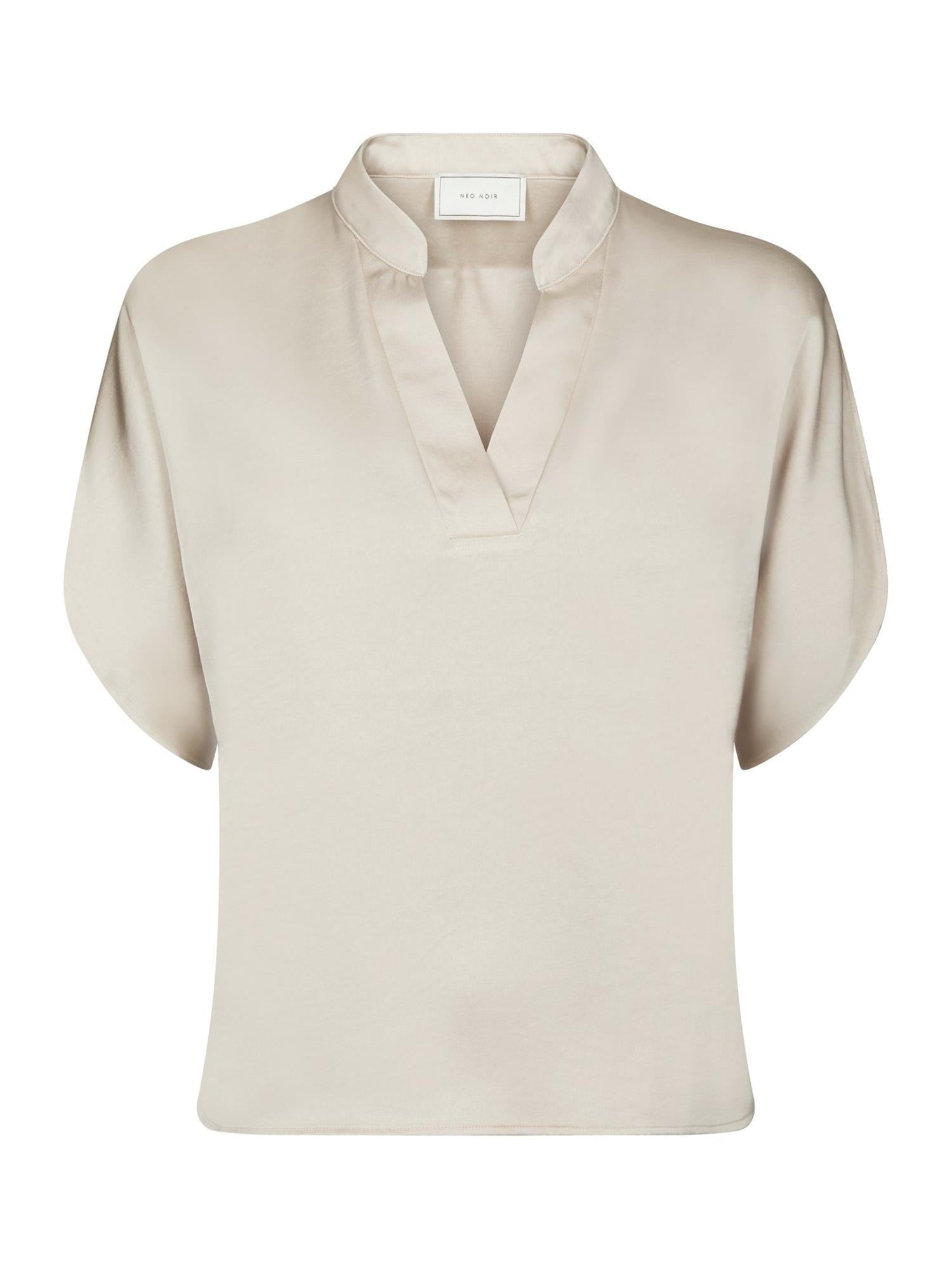 Anelle Heavy Sateen Blouse, White