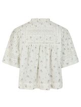 Siama Dobby Flower Blouse, Off white