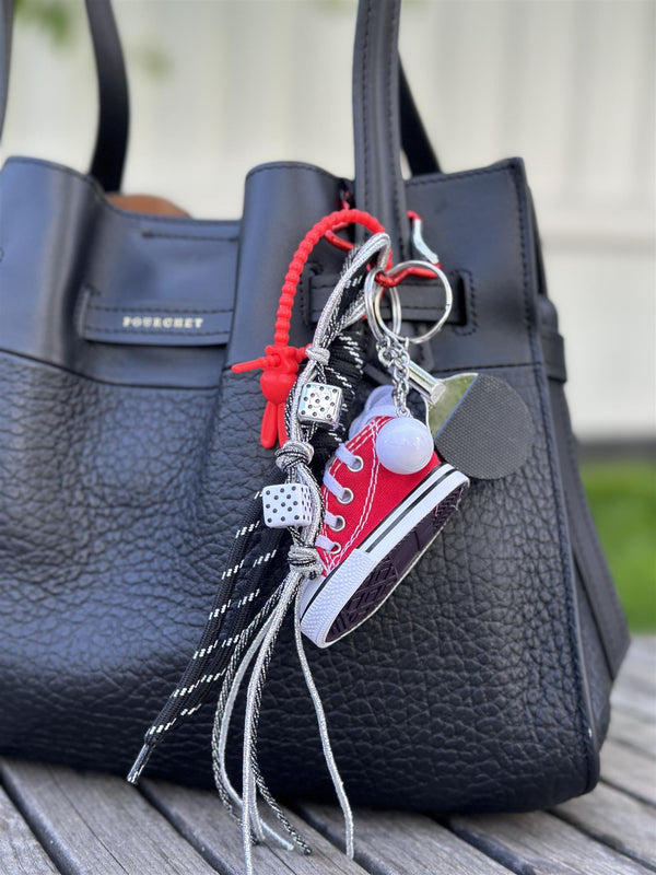 Bag Charm, Red Basket Converse