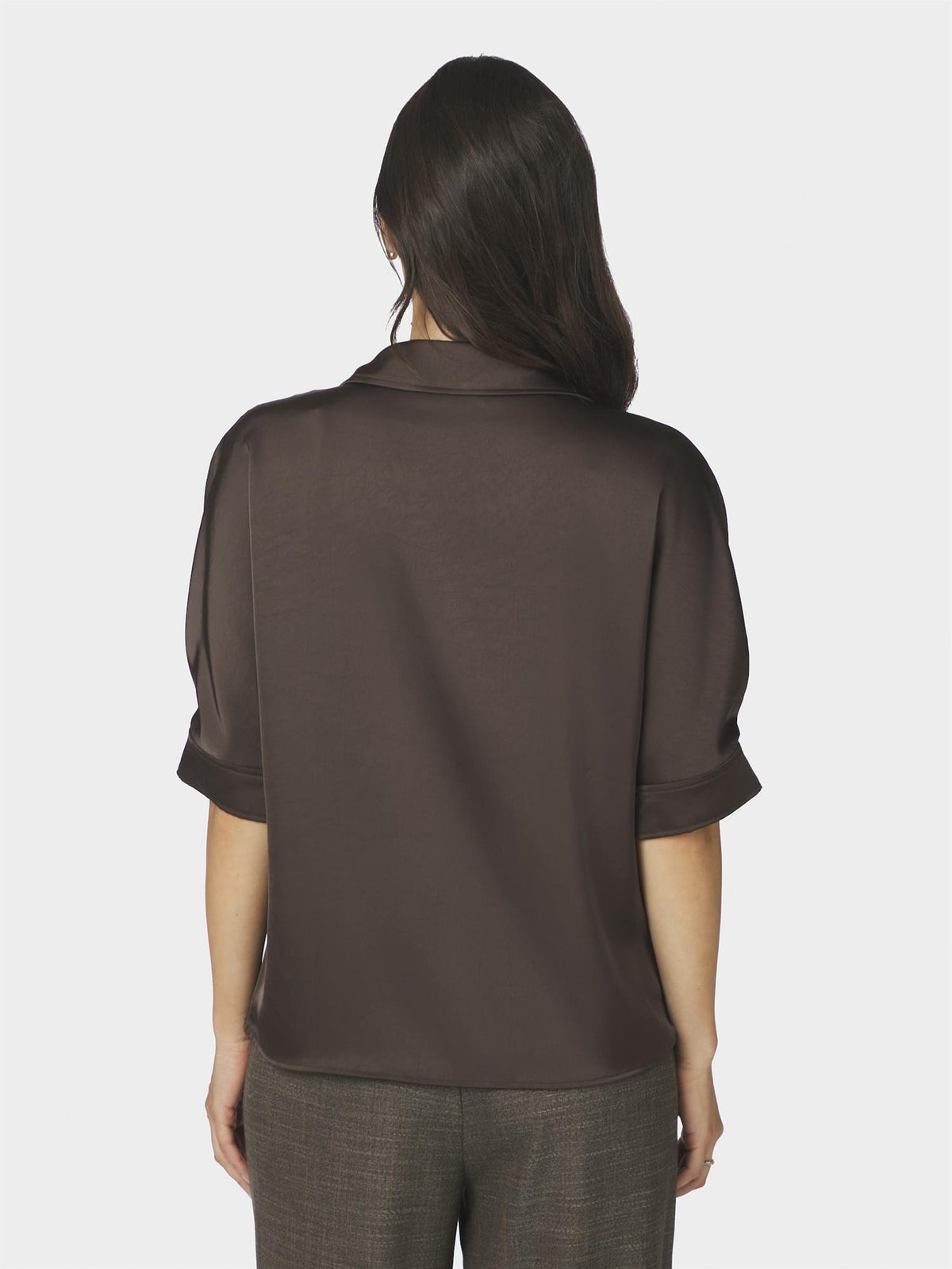 Carm Heavy Sateen Shirt, Dark Brown
