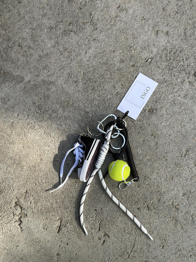 Bag Charm, Black Tennis Converse