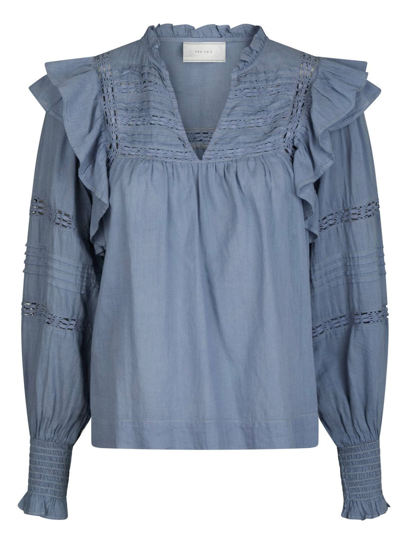 Mauri S Voile Blouse, Smoke Blue