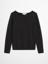 Pullover, longsleeve, boat neck,Black