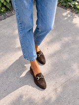 Chocolate brown suede 056