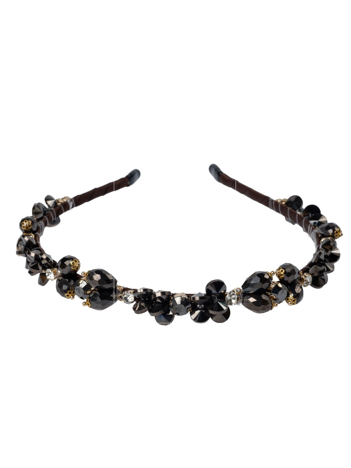 Crystal Hair Band, Brown