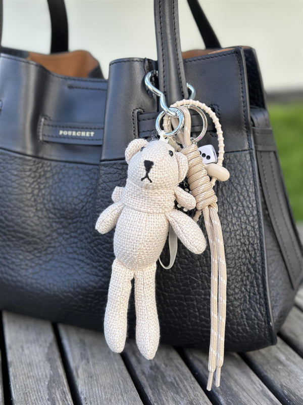 Bag Charm, Beige Teddy