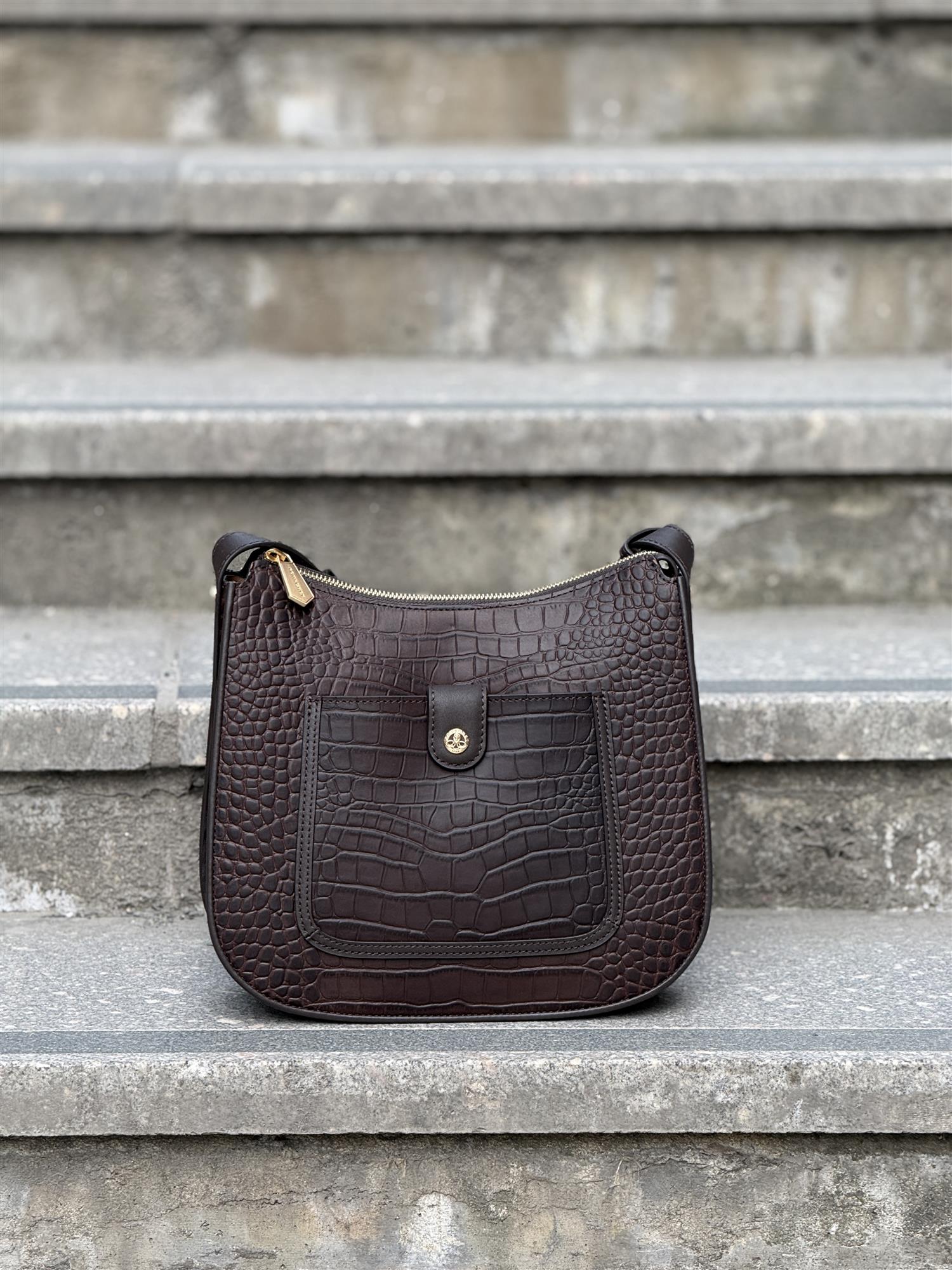 Bridesoft shoulderbag, Crocco Marron