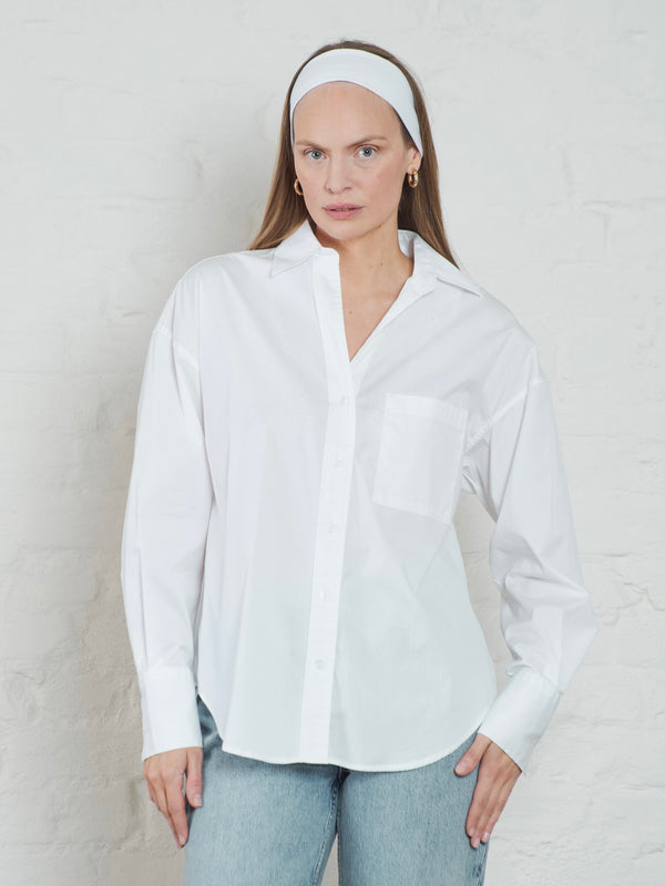 ALLEN Poplin Shirt, White