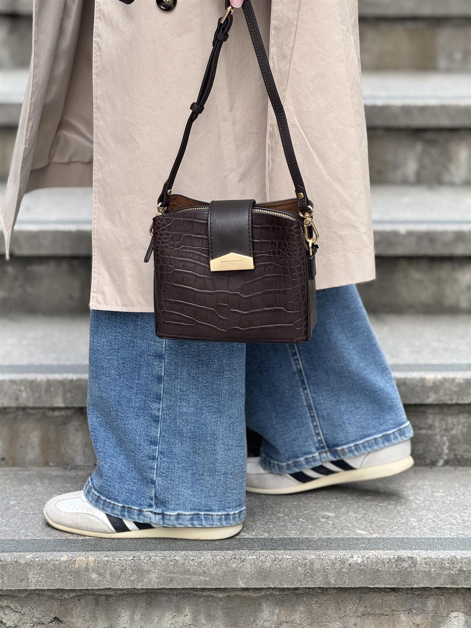 Cavalcade, Small, Croco Brown