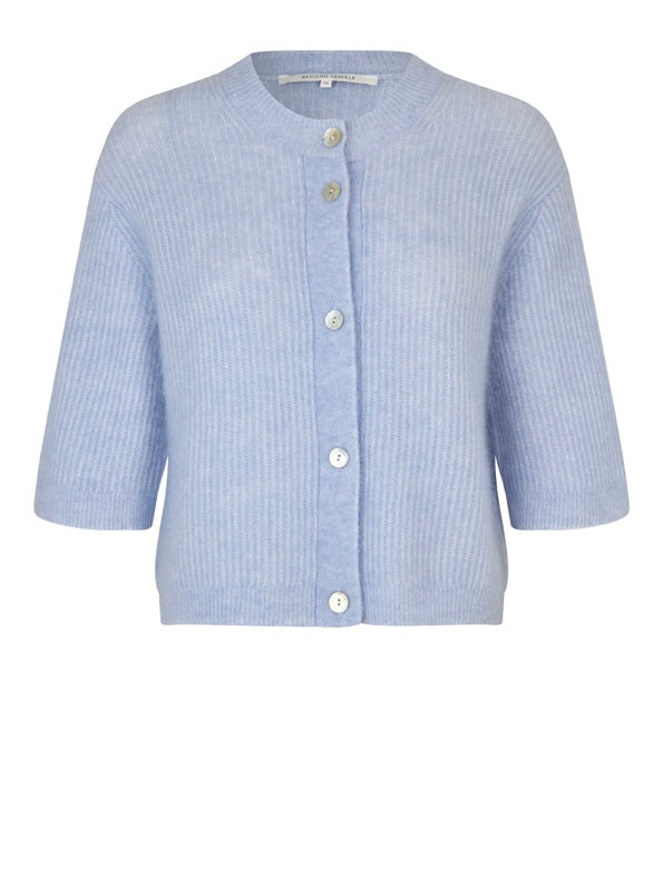 Andrea Knit Rib Cardigan, Blue