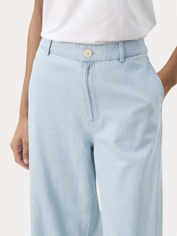 Coralies PW Pants, Whiteish Blue Denim