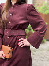 Corduroy Belt Dress